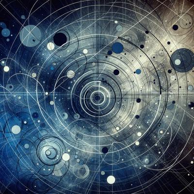 The primary subject of the image is a large, intricate, and colorful spiral pattern. The spiral is surrounded by various shapes and circles, creating a visually striking and dynamic composition. The setting appears to be a black background, which contrasts with the vibrant colors of the spiral pattern. The visual style of the image is a combination of digital art and illustration, showcasing the artist's creativity and skill in designing and rendering complex patterns. The overall atmosphere of the image is one of beauty,